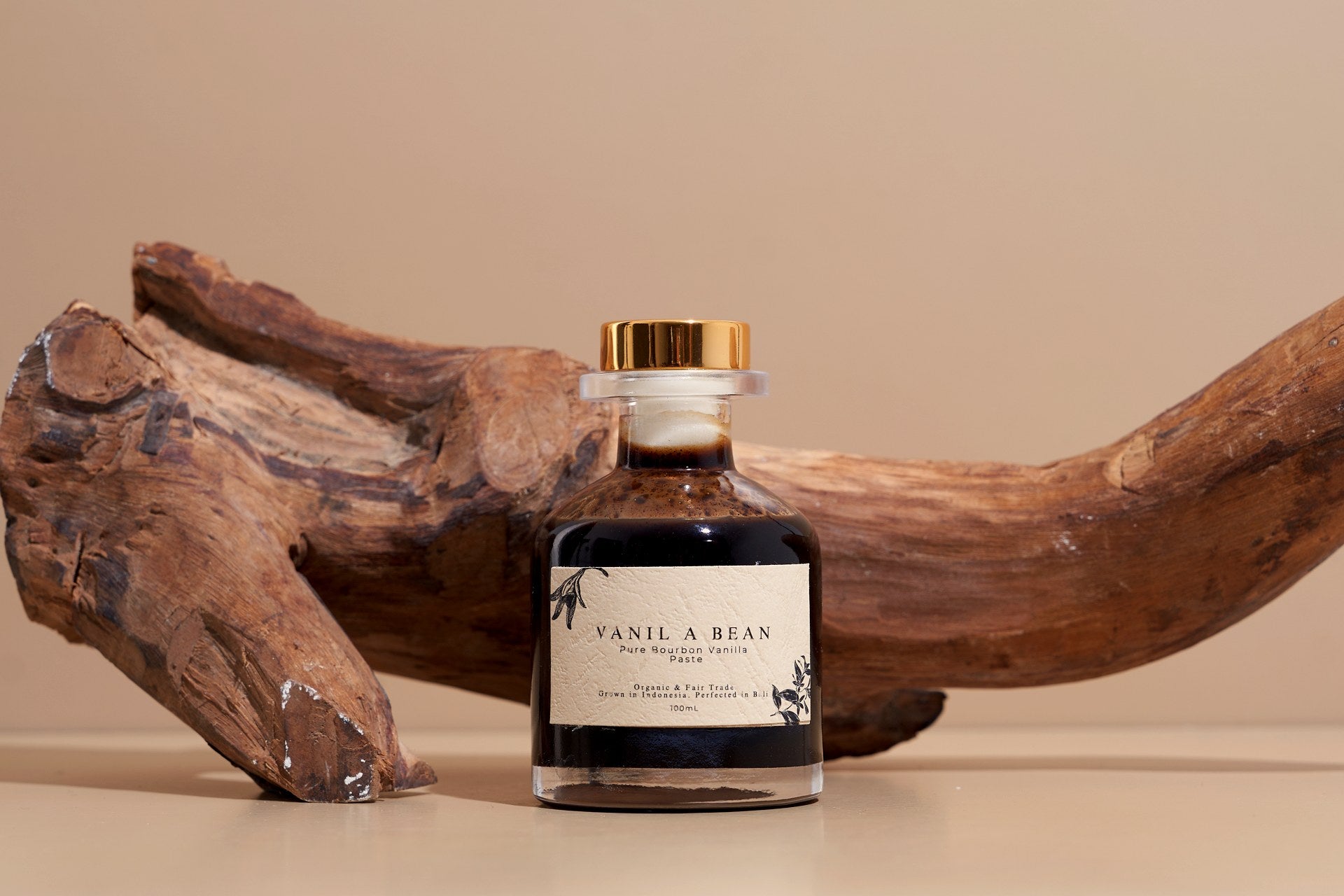 Vanil A Bean Organic Bourbon Vanilla, grown and bottled in Indonesia