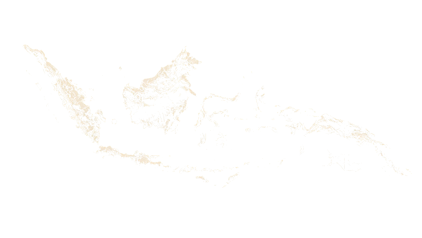 Wooden relief map of Indonesia showing Java, Bali, Sulawesi and Papua, where our vanilla is grown